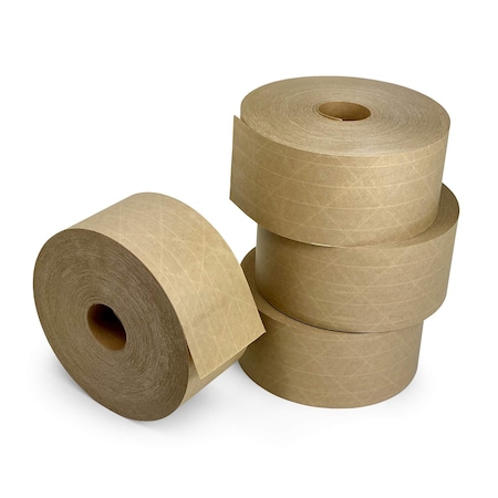 Idl Packaging Gummed Kraft Sealing Tape, 3" Core, 2.75" x 450 Ft., Kraft, Rolls, PK4 K9026-4